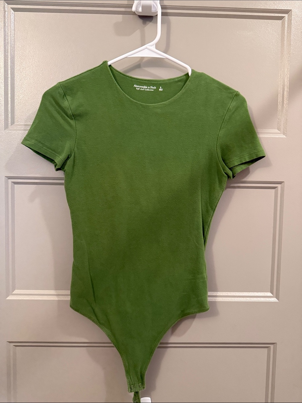 Abercrombie & Fitch Olive Green Short-Sleeve Bodysuit